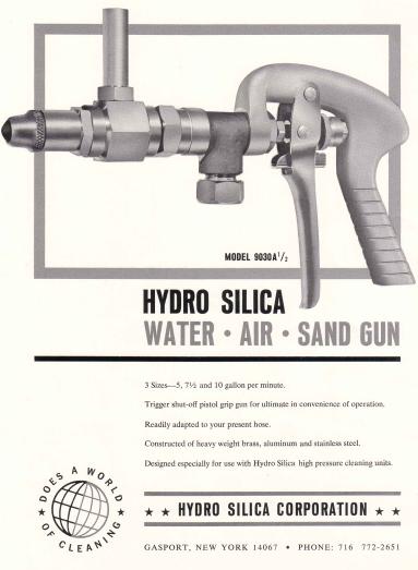 HYDRO SILICA WATER-AIR-SAND PRESSURE CLEANING GUN